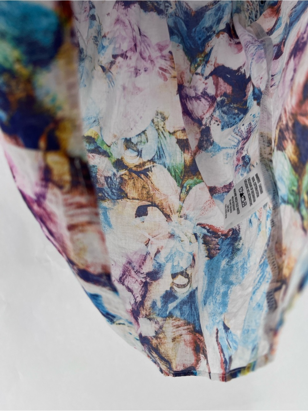 Robert Graham Floral Watercolor Eyelet Puff Sleeve Blouse Multicolor Size M - Picture 5 of 11